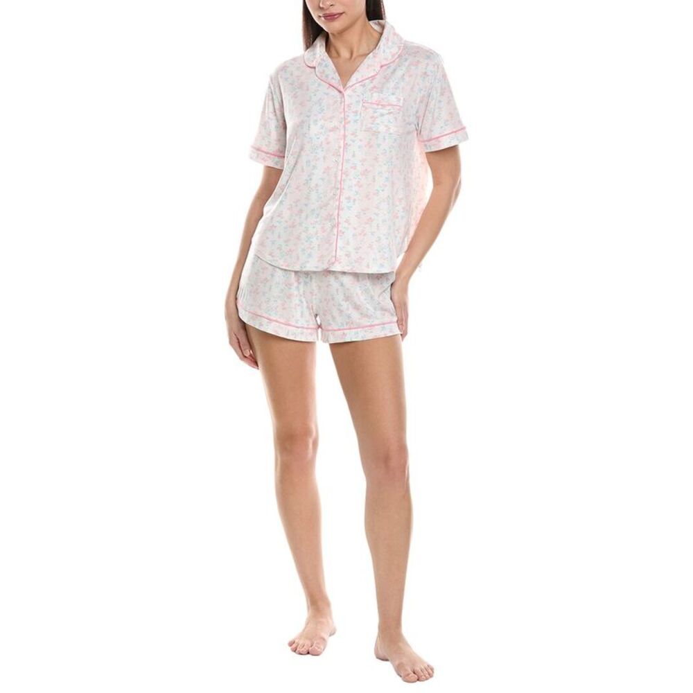 Flora By Flora Nikrooz Womens  2Pc Printed Sleep Set, Pink